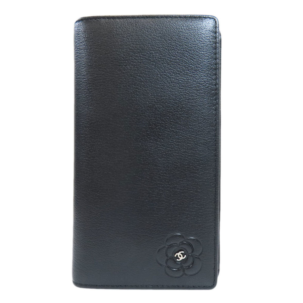 Chanel Butterfly Camellia Coco Mark Long Wallet Calf